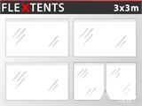 Sidewall kit for Pop up gazebo FleXtents 3x3 m, Clear