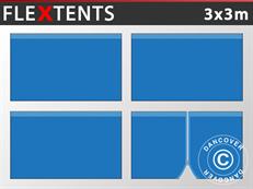 Kit paroi latérale pour Tente pliante FleXtents 3x3m, Bleu