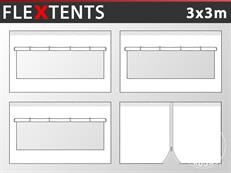 Kit paroi latérale pour Tente pliante FleXtents 3x3m, Blanc