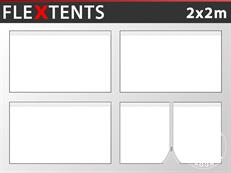 Kit paroi latérale pour Tente pliante FleXtents 2x2m, Blanc