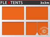 Komplet bočnih stranica za Brzo sklopivi paviljon FleXtents 3x3m, Narandžasta