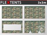 Sidovägg kit för Snabbtält FleXtents 3x3m, Kamouflage