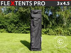 Tragetasche mit Rädern, Flextents PRO 3x4,5m, Schwarz