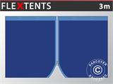 Zijwand met ritssluiting voor FleXtents, 3m, Donker blauw