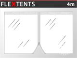 Parede lateral c/ fecho de correr para FleXtents, 4m, Transparente