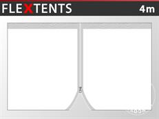 Seitenwand mit Reißverschluss für FleXtents, 4m, Weiß