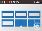 Sānsienu komplekts priekš Saliekamā nojume FleXtents 4x8m, Zils