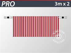 Half sidewall for FleXtents PRO, 6 m, Striped