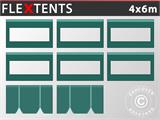 Kit de parede lateral para Tenda Dobrável FleXtents 4x6m, Verde