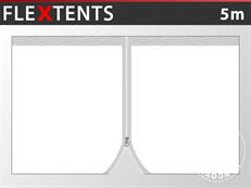 Seitenwand mit Reißverschluss für FleXtents, 5m, Weiß