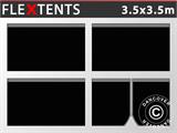 Seitenwand-Set für das Faltzelt FleXtents PRO 3,5x3,5m, Schwarz