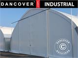 Portone scorrevole 3x3m per capannone tenda/tunnel agricolo 8m, PVC, Bianco