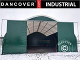 Sliding gate 3x3 m for storage shelter, arched tent 10 m, PVC, Green