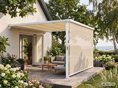 Sidewall screen f/patio cover Santa Ynez, 4 m, Beige