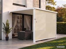 Sidewall screen f/patio cover Santa Ynez, 3 m, Beige