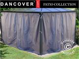 Sidewalls f/gazebo Palermo and Martinique, 4 pcs, Grey