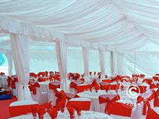 Drapés des plafonds, Blanc, pour chapiteau de 4x8m