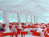 Marquee lining and leg curtain pack, White, for 5x10 m marquee