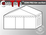 Estensione terminale di 2 m per Semi PRO CombiTent®, 6x2m, PVC, Bianco 