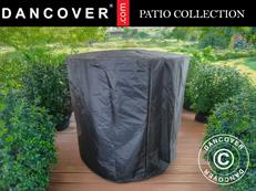Housse pour brasero avec rangement pour le bois, Ø60x73cm, Noir