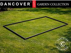 Base for greenhouse 8.94 m², 2.38x3.62x0.07 m, Black 