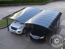 Tettoia per auto doppia Boston, 6x5,05x2,22m, Grigio