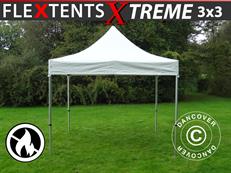 Tente Pliante FleXtents Xtreme 50 Heavy Duty 3x3m Blanc, Ignifugé