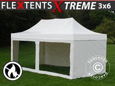 Pop up Gazebo FleXtents Xtreme 50 Heavy Duty 3x6 m White, incl. 6 sidewalls