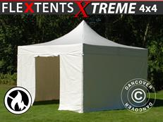 Pop up Gazebo FleXtents Xtreme 50 Heavy Duty 4x4 m White, Incl. 4 sidewalls
