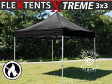 Pop up gazebo FleXtents Xtreme 50 3x3 m Black, Flame retardant
