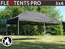Tente Pliante FleXtents PRO 3x6m Noir, Ignifugé