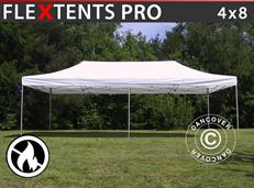 Tente pliante FleXtents PRO 4x8m Blanc, Ignifugé