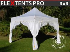 Tente Pliante FleXtents PRO "Raj" 3x3m Blanc/Doré