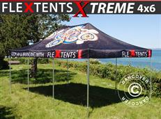 Faltzelt FleXtents Xtreme 50 mit vollflächigem Digitaldruck, 4x6m
