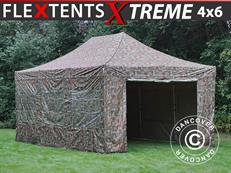 Carpa plegable FleXtents Xtreme 50 4x6m Camuflaje, Incl. 8 lados
