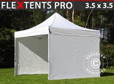 Vouwtent FleXtents PRO 3,5x3,5m Wit, inkl. 4 Zijwanden
