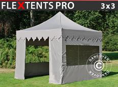 Pop up gazebo FleXtents PRO "Morocco" 3x3 m Latte, incl. 4 sidewalls