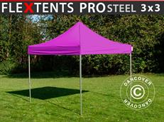 Tente pliante FleXtents PRO Steel 3x3m Violet