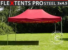 Faltzelt FleXtents PRO Steel 3x4,5m, Rot