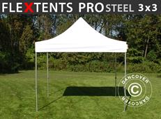 Faltzelt FleXtents PRO Steel 3x3m Weiß