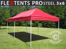 Saliekamā nojume FleXtents PRO Steel 3x6m Sarkans