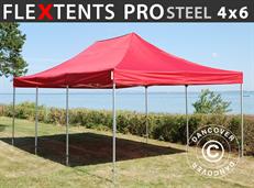 Saliekamā nojume FleXtents PRO Steel 4x6m Sarkans