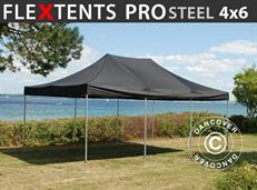 Carpa plegable FleXtents PRO Steel 4x6m Negro