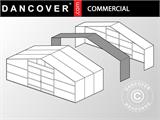 Extension pour serre tunnel professionnelle, 10x2x3,95m, Transparent