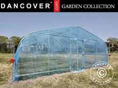 Polytunnel Greenhouse, 7.5x20x3 m, 100-micron PO Film, Transparent