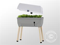 Raised bed, SAMMY SALAD, w/cover and water tank, Light Grey