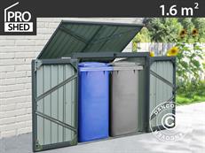 Doppelte Mülltonnenbox 1,58x1,01x1,34m, 1,6m², Anthrazit