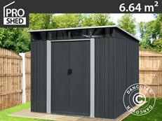Geräteschuppen mit Dachfenster 2,38x2,79x2,02m, 6,64m², ProShed®, Anthrazit