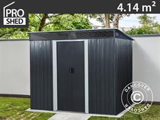 Geräteschuppen mit Oberlicht 2,38x1,74x1,96m, 4,14m², ProShed®, Anthrazit/Weiß