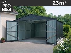 Garage métallique 3,86x6,02x2,54m, 23,2m², ProShed®, Anthracite